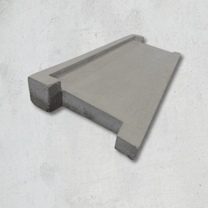 appui de fenêtre en H en béton avec oreilles intérieures et extérieures