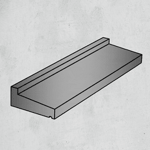 appui de fenêtre en applique préfabriqué sur mesure